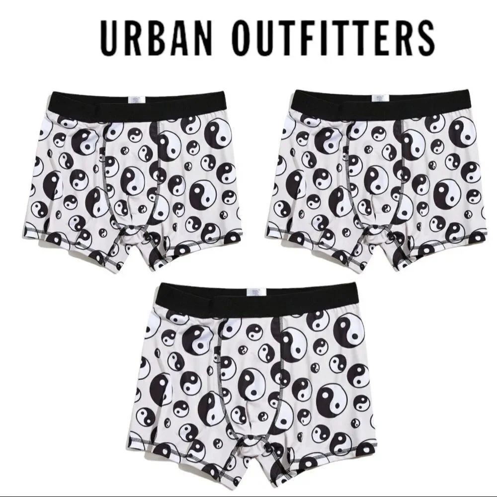 NEW Urban Outfitters Yin Yang Allover Print Boxer Briefs Set of 3 M L